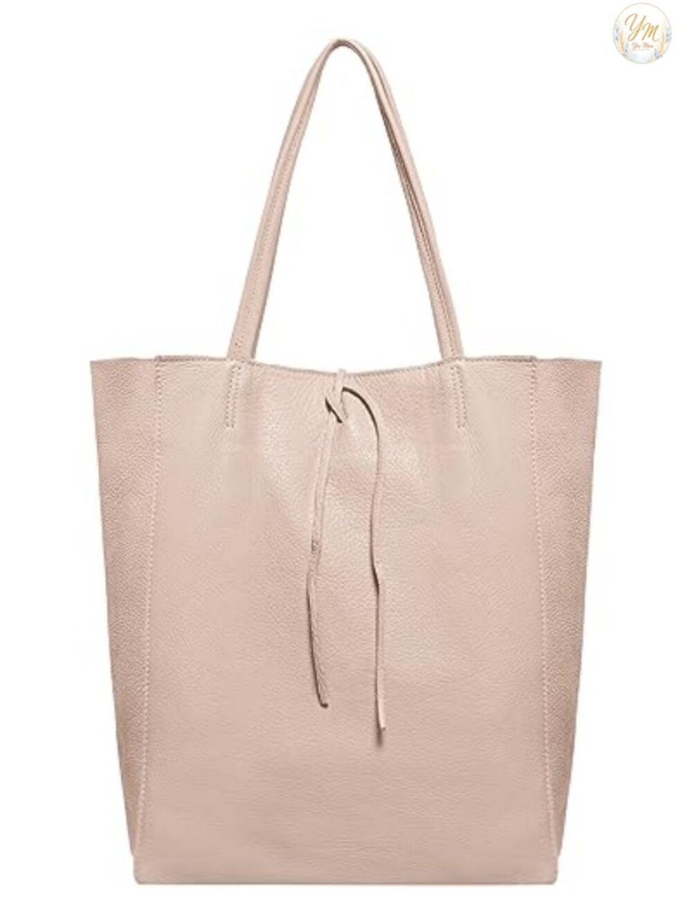 Full-Grain Leather Large Slouchy Tote Bag for Women